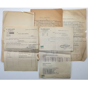 A. HOLZNER Banking House - set of miscellaneous documents relating to securities