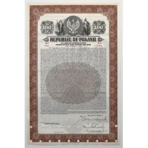 3% Fire Series Dollar Bond. Stabilization 1937, $100 Bond