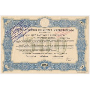 Poznań, PZK, Pledge letter 500 zloty 1925