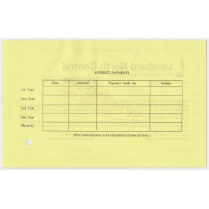 Lombard North Central, SPECIMEN 500,000 Pounds