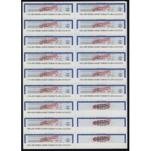 Luxembourg, Polly Peck International, SPECIMEN 10,000 Dollars Bonds 1990