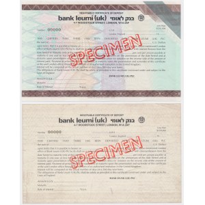 Bank Leumi (UK) PLC, SPÉCIMEN 250 000 dollars