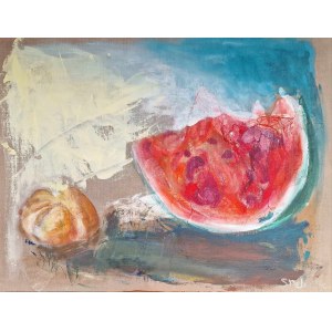 Piotr Strelnik (né en 1956), Nature morte à la pastèque