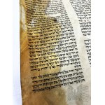 Judaica Ręcznie Kaligrafowany Zwój ze Skóry Jagnięcej - Tora, Księga Liczb, Rozdziały 7-10