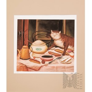 Fernando Botero ANGULO (1932-2023), Petit déjeuner du chat