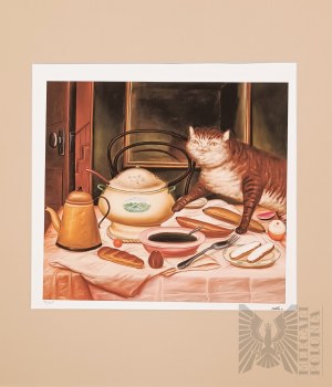 Fernando Botero ANGULO (1932-2023), Śniadanie kota