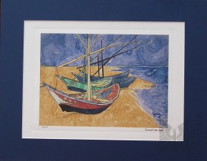 Vincent van GOGH (1853-1890), Łodzie rybackie na plaży w Saintes-Maries-de-la-Mer