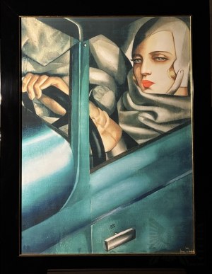 Tamara ŁEMPICKA (1898 - 1980), Autoprtret w zielonym Bugatti