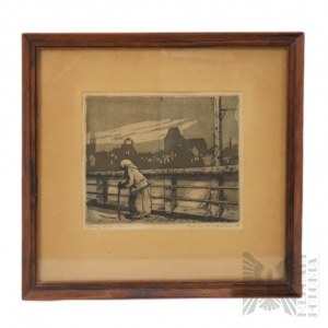 Bożena MAJEWSKA (ur. 1924), - Stary Most w Toruniu, 1948r.