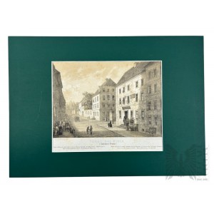 Napoléon ORDA (1807-1883), - Carte graphique de l'album de vues du duché de Poznan et de la Prusse occidentale : Toruń (Maison de Nicolas Copernic)