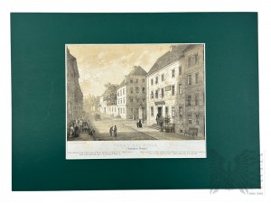 Napoleon ORDA (1807-1883), - Grafika Karta z Albumu Widoków Księstwa Poznańskiego i Prus Zachodnich: Toruń (Dom Mikołaja Kopernika)