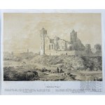 Napoleon ORDA (1807-1883), - Grafika Karta z Albumu Widoków Księstwa Poznańskiego i Prus Zachodnich: Radzyń (Chełmiński), Ruiny Zamku Krzyżackiego