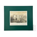 Napoleon ORDA (1807-1883), - Grafika Karta z Albumu Widoków Księstwa Poznańskiego i Prus Zachodnich: Rydzyna, Zamek Królewski