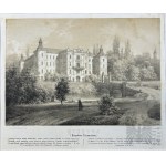 Napoleon ORDA (1807-1883), - Grafika Karta z Albumu Widoków Księstwa Poznańskiego i Prus Zachodnich: Rydzyna, Zamek Królewski
