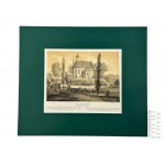 Napoleon ORDA (1807-1883), - Grafika Karta z Albumu Widoków Księstwa Poznańskiego i Prus Zachodnich: Winna Góra (Winnagóra), Kościół pw. św. Michała Archanioła