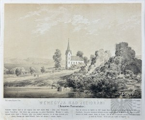 Napoleon ORDA (1807-1883), - Grafika Karta z Albumu Widoków Księstwa Poznańskiego i Prus Zachodnich: Wenecja nad Jeziorami (Jezioro Jelonek)