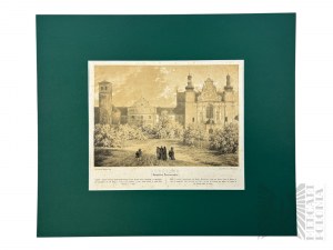 Napoleon ORDA (1807-1883), - Grafika Karta z Albumu Widoków Księstwa Poznańskiego i Prus Zachodnich: Strzelno, Kościół Św. Trójcy