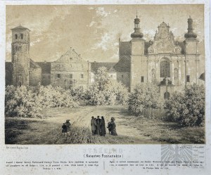 Napoleon ORDA (1807-1883), - Grafika Karta z Albumu Widoków Księstwa Poznańskiego i Prus Zachodnich: Strzelno, Kościół Św. Trójcy