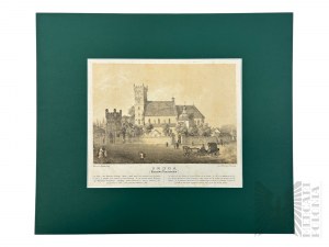 Napoleon ORDA (1807-1883), - Grafika Karta z Albumu Widoków Księstwa Poznańskiego i Prus Zachodnich: Środa, Zamek