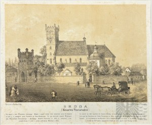 Napoleon ORDA (1807-1883), - Grafika Karta z Albumu Widoków Księstwa Poznańskiego i Prus Zachodnich: Środa, Zamek