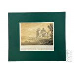 Napoleon ORDA (1807-1883), - Grafika Karta z Albumu Widoków Księstwa Poznańskiego i Prus Zachodnich: Trzemeszno, Bazylika Wniebowzięcia NMP