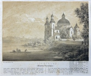 Napoleon ORDA (1807-1883), - Grafika Karta z Albumu Widoków Księstwa Poznańskiego i Prus Zachodnich: Trzemeszno, Bazylika Wniebowzięcia NMP