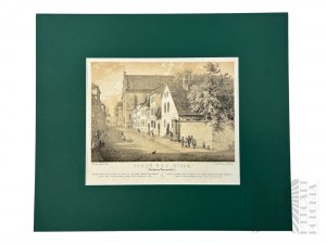 Napoleon ORDA(1807-1883), - Grafika Karta z Albumu Widoków Księstwa Poznańskiego i Prus Zachodnich: Toruń, Dom Samuela Bogumiła Lindego