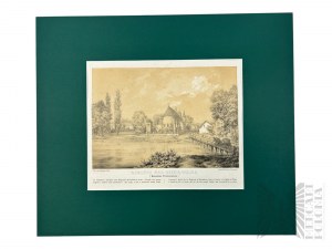 Napoleon ORDA (1807-1883), - Grafika Karta z Albumu Widoków Księstwa Poznańskiego i Prus Zachodnich: Rogoźno nad Rzeką Wełną