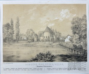 Napoleon ORDA (1807-1883), - Grafika Karta z Albumu Widoków Księstwa Poznańskiego i Prus Zachodnich: Rogoźno nad Rzeką Wełną