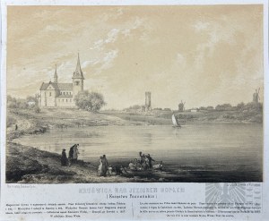 Napoleon ORDA (1807-1883), - Grafika Karta z Albumu Widoków Księstwa Poznańskiego i Prus Zachodnich: Kruszwica (Kruświca) nad Jeziorem Gopło