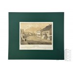 Napoleon ORDA (1807-1883), - Grafika Karta z Albumu Widoków Księstwa Poznańskiego i Prus Zachodnich: Piła, Dom Urodzenia Stanisława Staszica