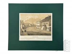 Napoleon ORDA (1807-1883), - Grafika Karta z Albumu Widoków Księstwa Poznańskiego i Prus Zachodnich: Piła, Dom Urodzenia Stanisława Staszica