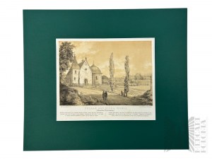 Napoleon ORDA (1807-1883), - Grafika Karta z Albumu Widoków Księstwa Poznańskiego i Prus Zachodnich: Poznań, Kościół św. Jana Jerozolimskiego za Murami