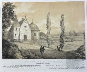 Napoleon ORDA (1807-1883), - Grafika Karta z Albumu Widoków Księstwa Poznańskiego i Prus Zachodnich: Poznań, Kościół św. Jana Jerozolimskiego za Murami