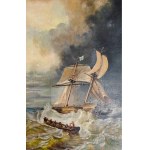 Hendrik Frederik VERHEGGEN (1809-1883), Sturm auf See, 19. Jahrhundert.