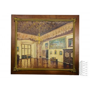 J. WROŃSKI (XX w.), “Wawel” 1946 r. Sala Poselska, Olej na Desce