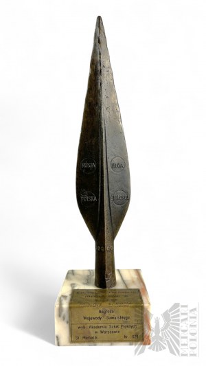 III RP, 1996. - Bronze Figure of the Yotvingian Spear, Award of the Governor of Suwal, III International Fair of Kaunas, Author Stanislaw Michalik (ASP Warsaw).