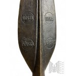 IIIE RP, 1996. - Figure en bronze de la lance yotvingienne, prix du gouverneur de Suwalki, IIIe Foire internationale de Kaunas, auteur Stanislaw Michalik (Académie des beaux-arts de Varsovie).