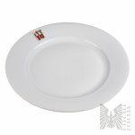 Large (Wedding?) Porcelain Plate with Two Coats of Arms: Polish Coat of Arms Rogal and Other