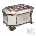 Fraget Warszawa, 1851-1859 - Platerowana Cukiernica Skrzynkowa z Zamkiem