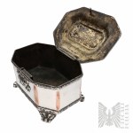 Fraget Warszawa, 1851-1859 - Platerowana Cukiernica Skrzynkowa z Zamkiem