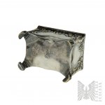 Fraget Varsovie - Boîte à sucre Iris en métal argenté Art Nouveau