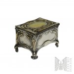Fraget Varsovie - Boîte à sucre Iris en métal argenté Art Nouveau