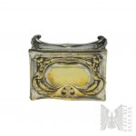 Fraget Varsovie - Boîte à sucre Iris en métal argenté Art Nouveau