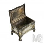 Fraget Varsovie - Boîte à sucre Iris en métal argenté Art Nouveau