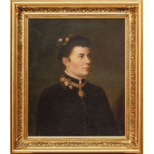 PORTRET DAMY, poł. XIX w.