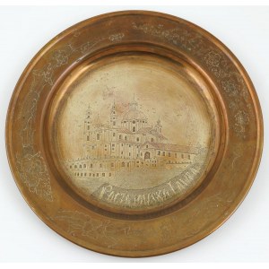 TALERZ Z ŁAWRĄ POCZAJOWSKĄ, ok. 1930