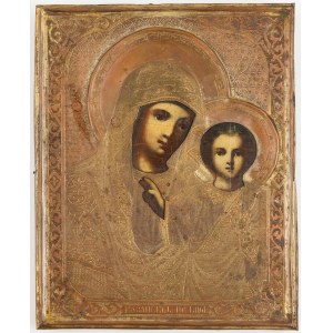 IKONA, MATKA BOŻA KAZAŃSKA, Rosja, k. XIX w.