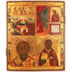 FOUR-FOLD IKON, Russia, early 19th century.