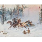 Eligiusz Wacław BARANOWSKI, SANIE ATAKOWANE PRZEZ WILKI